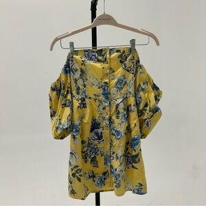 J.O.A. Yellow Blue Floral Sundress